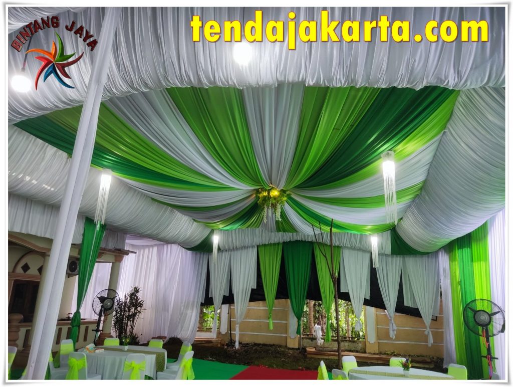 Sewa Tenda Konvensional Dekorasi Full Tirai Jakarta