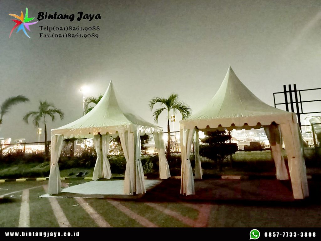 Rental tenda kerucut tenant event Jakarta Pusat