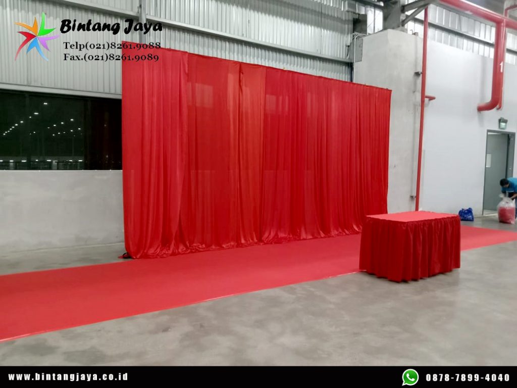 Gudang sewa Tirai Merah Ruangan Event Jakarta