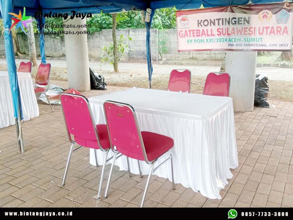 sewa Meja Kotak 120x60cm meja registrasi Jakarta Pusat