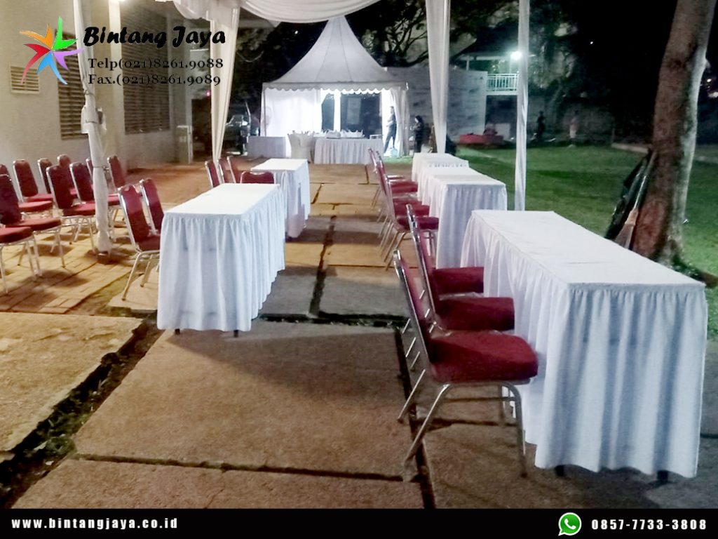 sewa Meja Kotak 120x60cm meja registrasi Jakarta Pusat