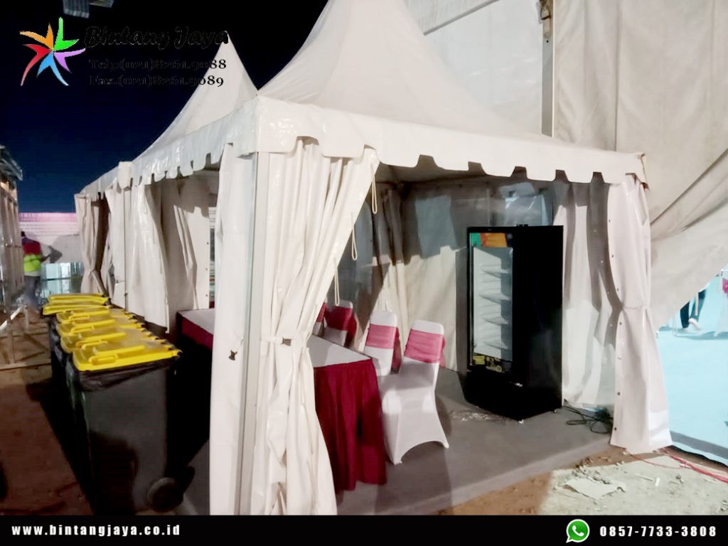 Sewa tenda kerucut jakarta Barat include lampu Booking 087885377555