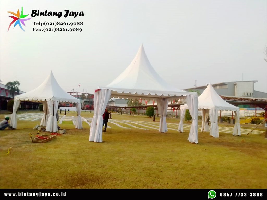 Gudang Sewa tenda kerucut EJIP Kabupaten Bekasi Booking 087885377555
