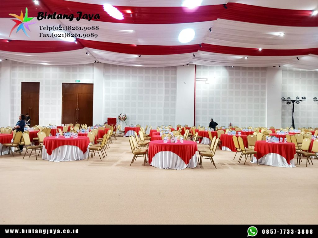 Sewa Tirai Dekorasi Serut Ruangan Event Cimanggis Depok