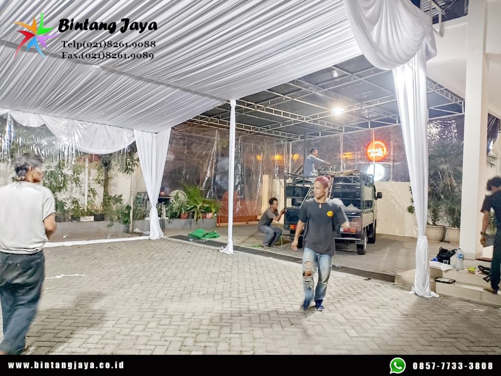 Sewa Tenda Serut Putih Minimalis Jakarta Barat