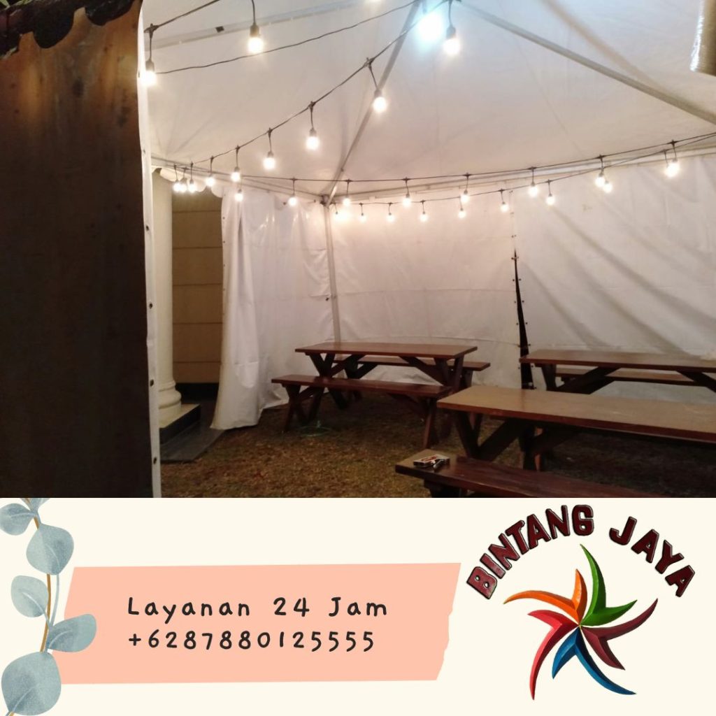 Rental Tenda Sarnafil Atap Lancip 5x5m Bogor
