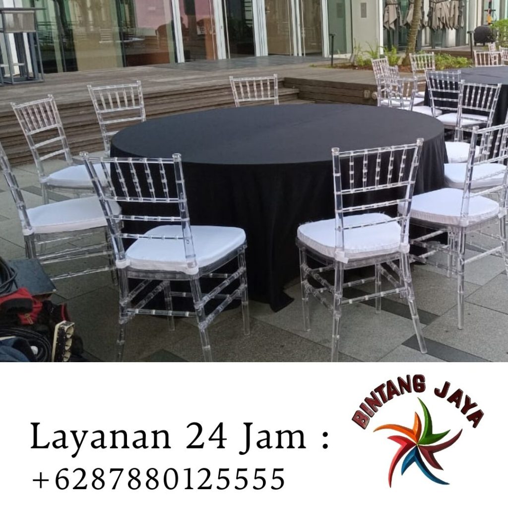 Layanan Sewa Kursi tiffany Acrylic Bening Area Bekasi
