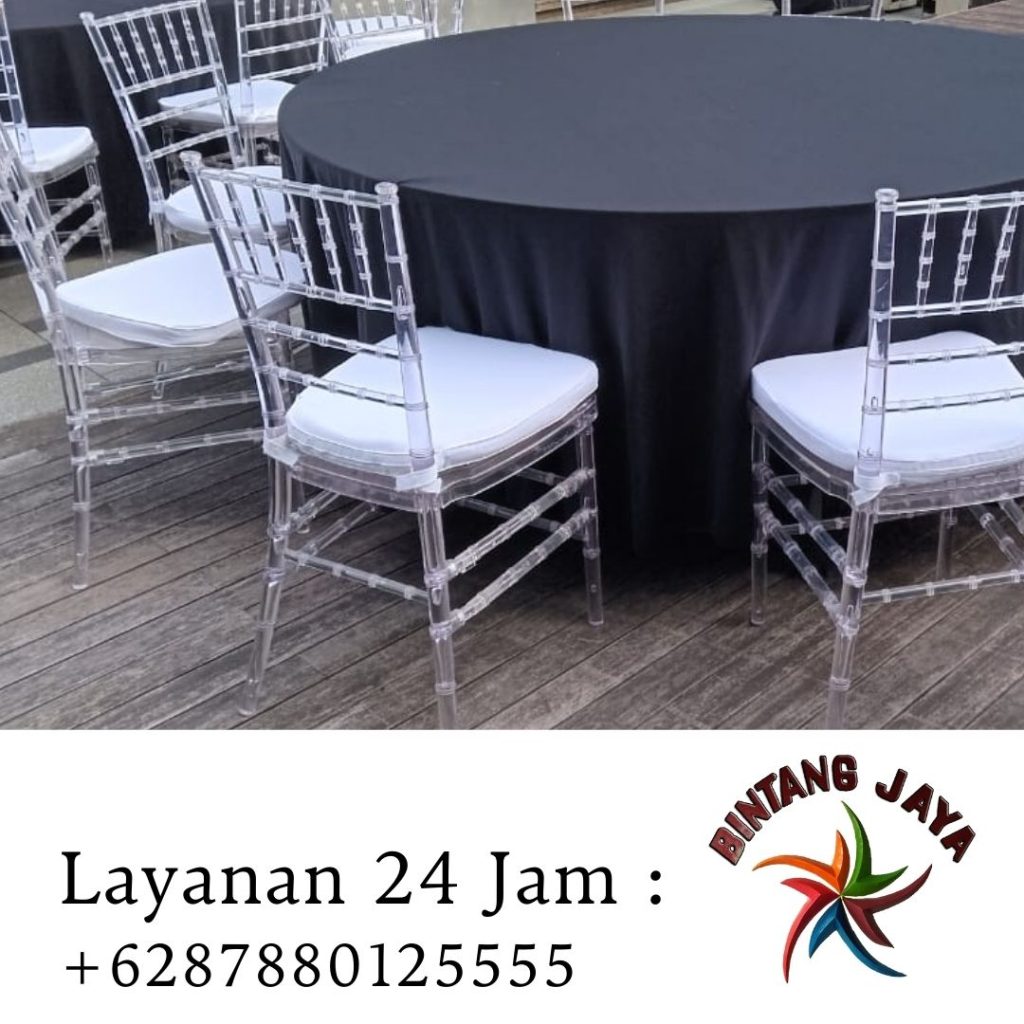 Layanan Sewa Kursi tiffany Acrylic Bening Area Bekasi