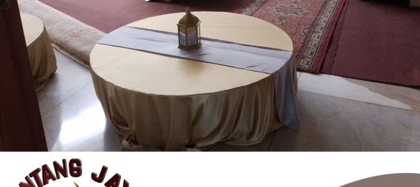 Sewa Meja lesehan Tebar Cover Gold Area Jakarta