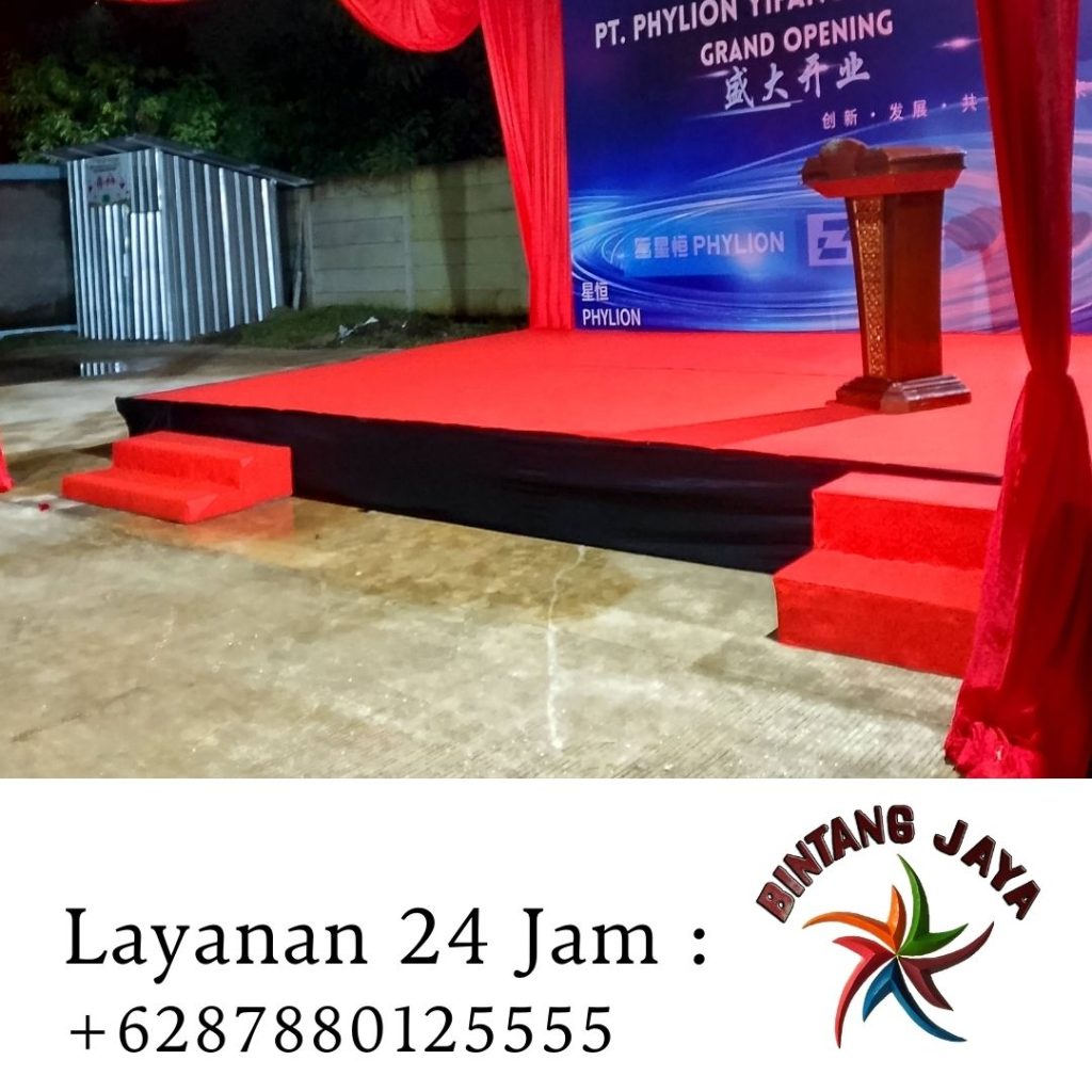 Sewa Panggung Konvensional 6x2m  T 20cm Area Bekasi Cikarang