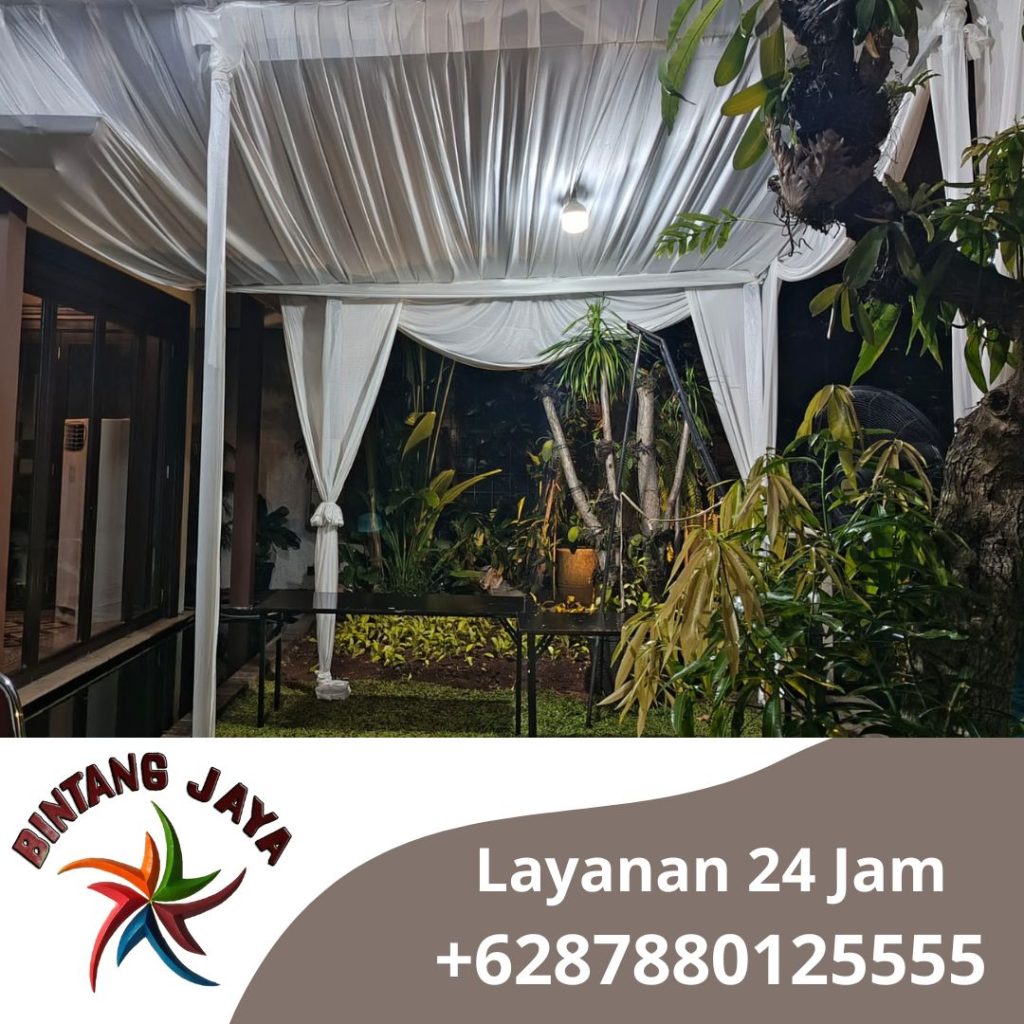 Pusat Sewa Tenda Serut Cover Putih Elegan Area Jakarta