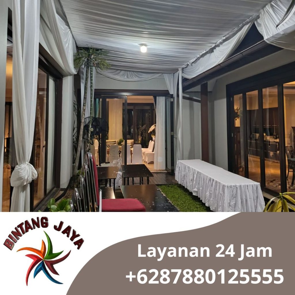 Pusat Sewa Tenda Serut Cover Putih Elegan Area Jakarta