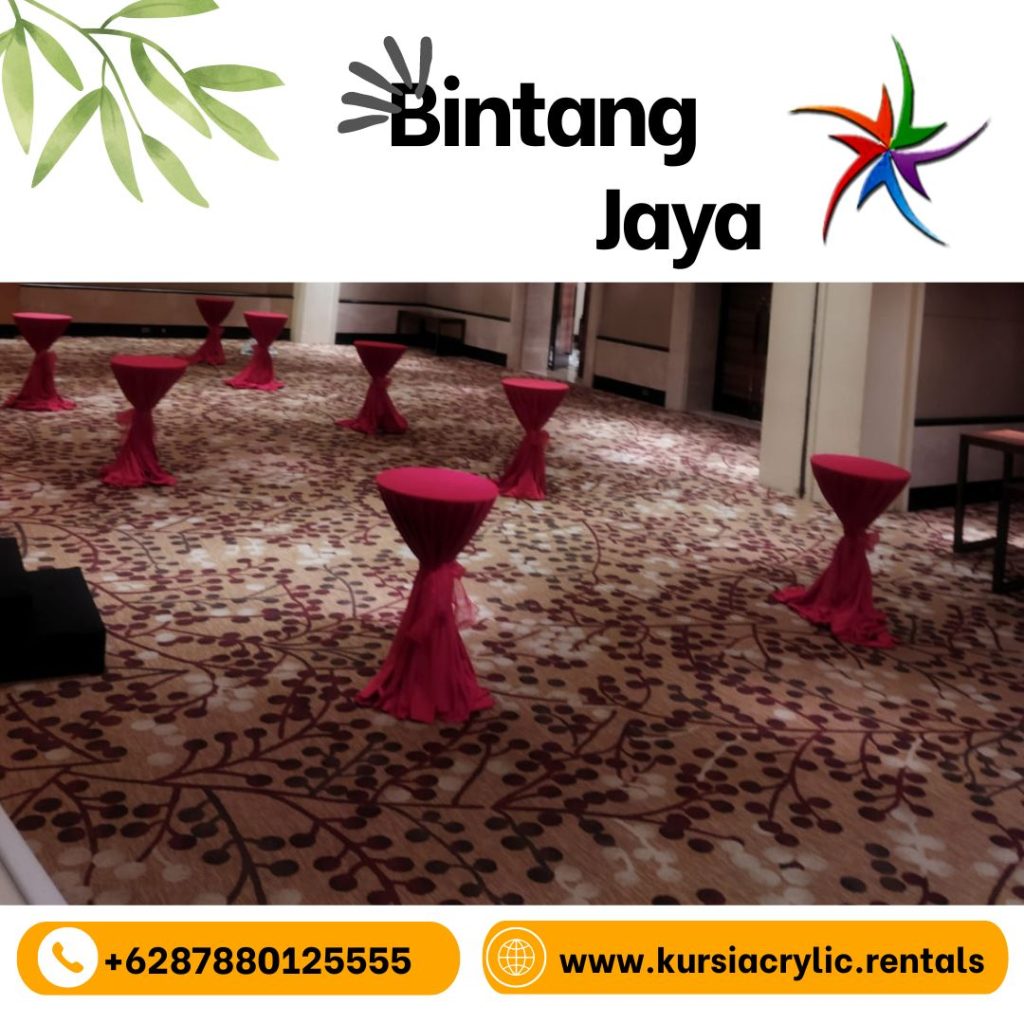 Sewa Meja Barstool Cover Tebar Ikat Pita Area Bekasi Tambun