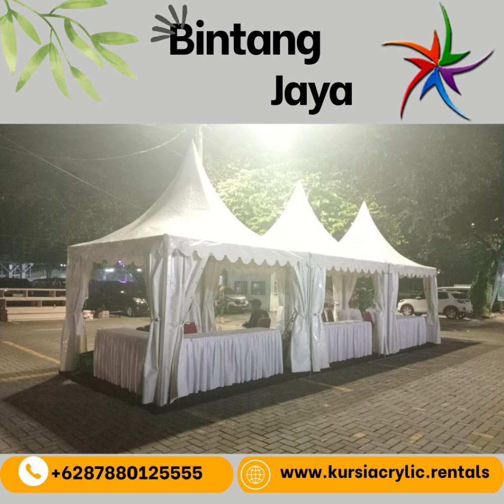 Sewa Tenda Kerucut Sarnafil Dinding Dan Atap Putih Jakarta