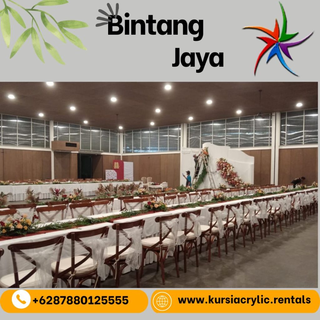 Sewa Kursi Type Cross Back Kayu Jati Jakarta