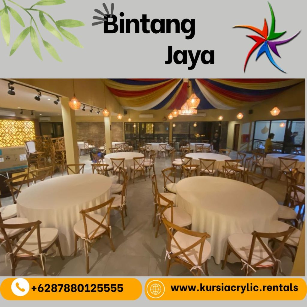 Sewa Kursi Type Cross Back Kayu Jati Jakarta