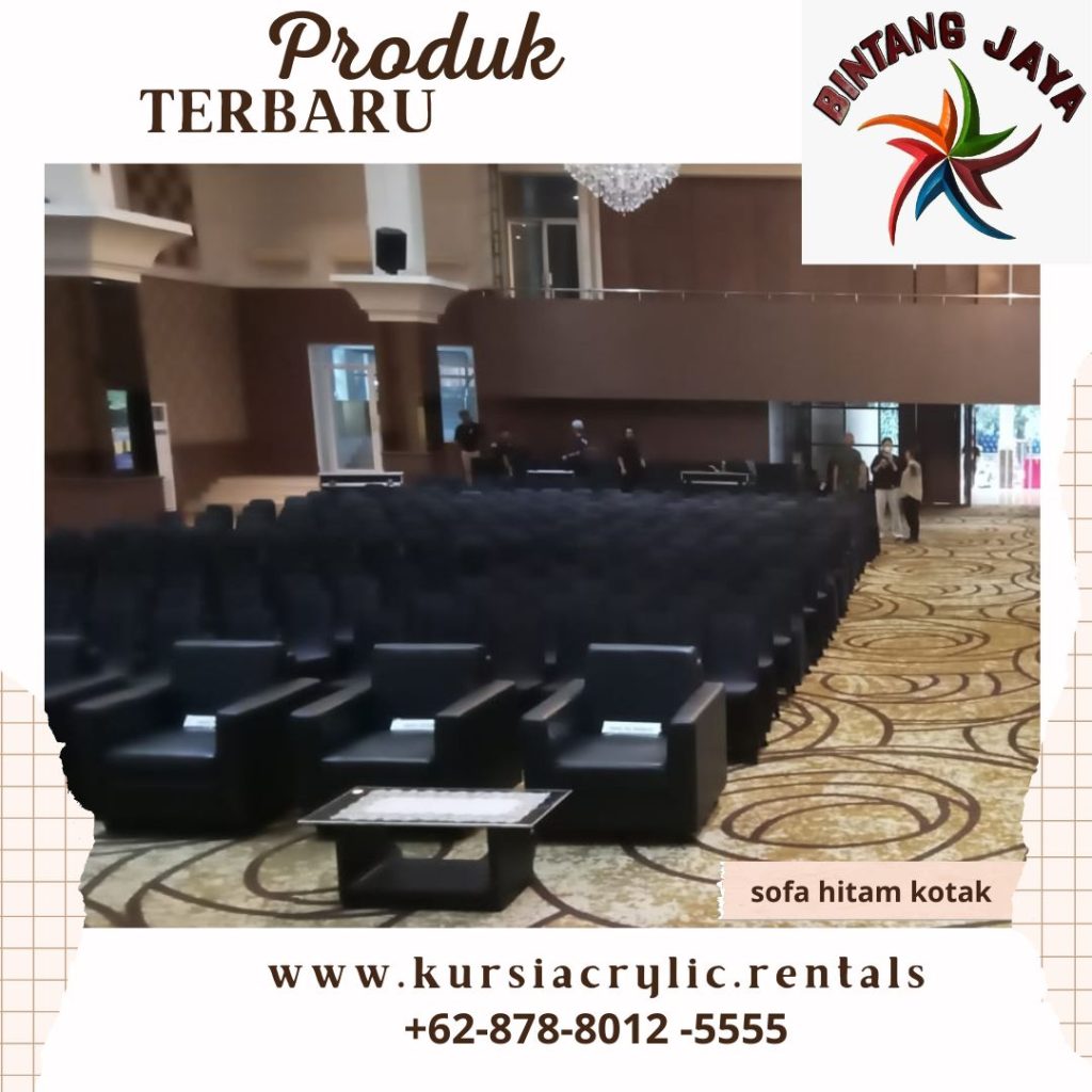 Sewa Kursi Type Sofa Hitam Kotak Minimalis Jakarta