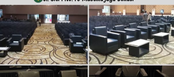 Sewa Kursi Type Sofa Hitam Kotak Minimalis Jakarta