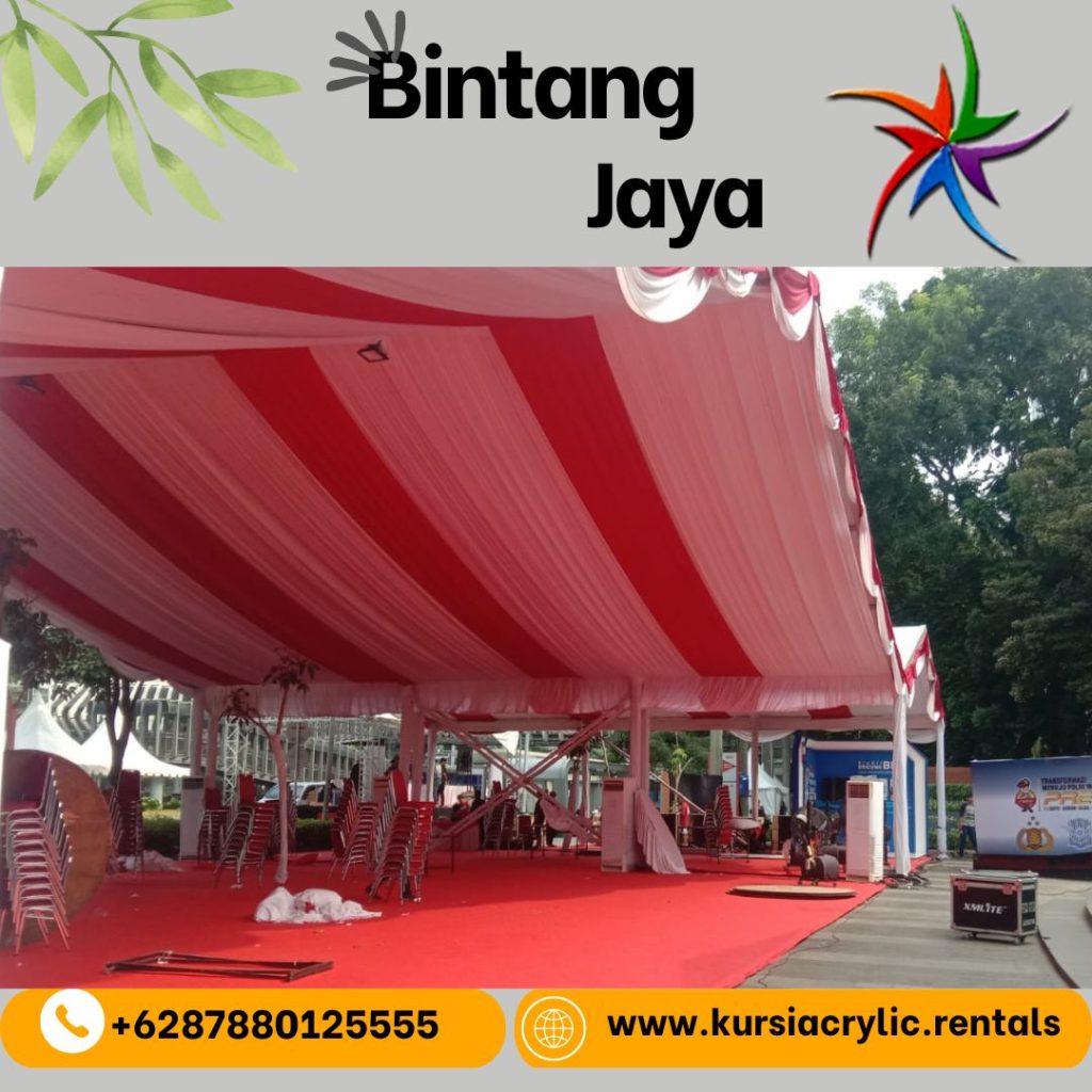 Sewa Tenda Dekorasi Atap Kain Merah Putih di Jakarta