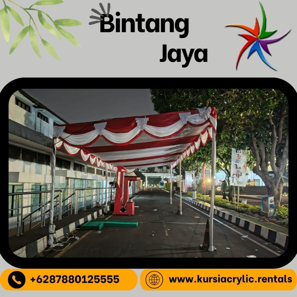 Rental Tenda Roder Kain Dekorasi Merah Putih Terdekat Area Jakarta