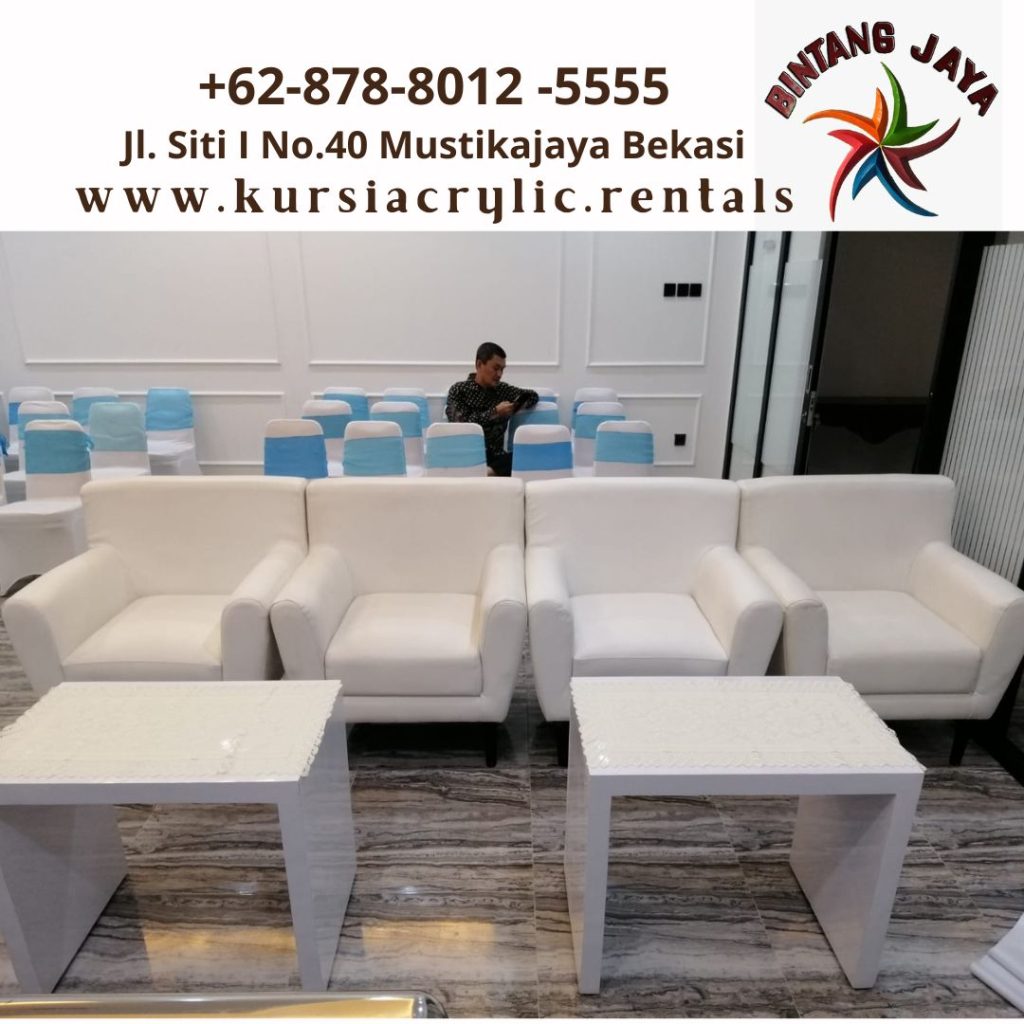 Sewa Sofa Kotak Type Minimalis Putih di Jakarta