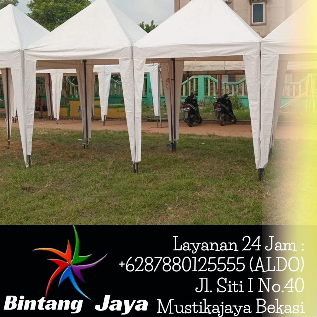 Sewa Tenda Type Bazzar Atap Lancip Putih Ukuran 2x2m Jakarta