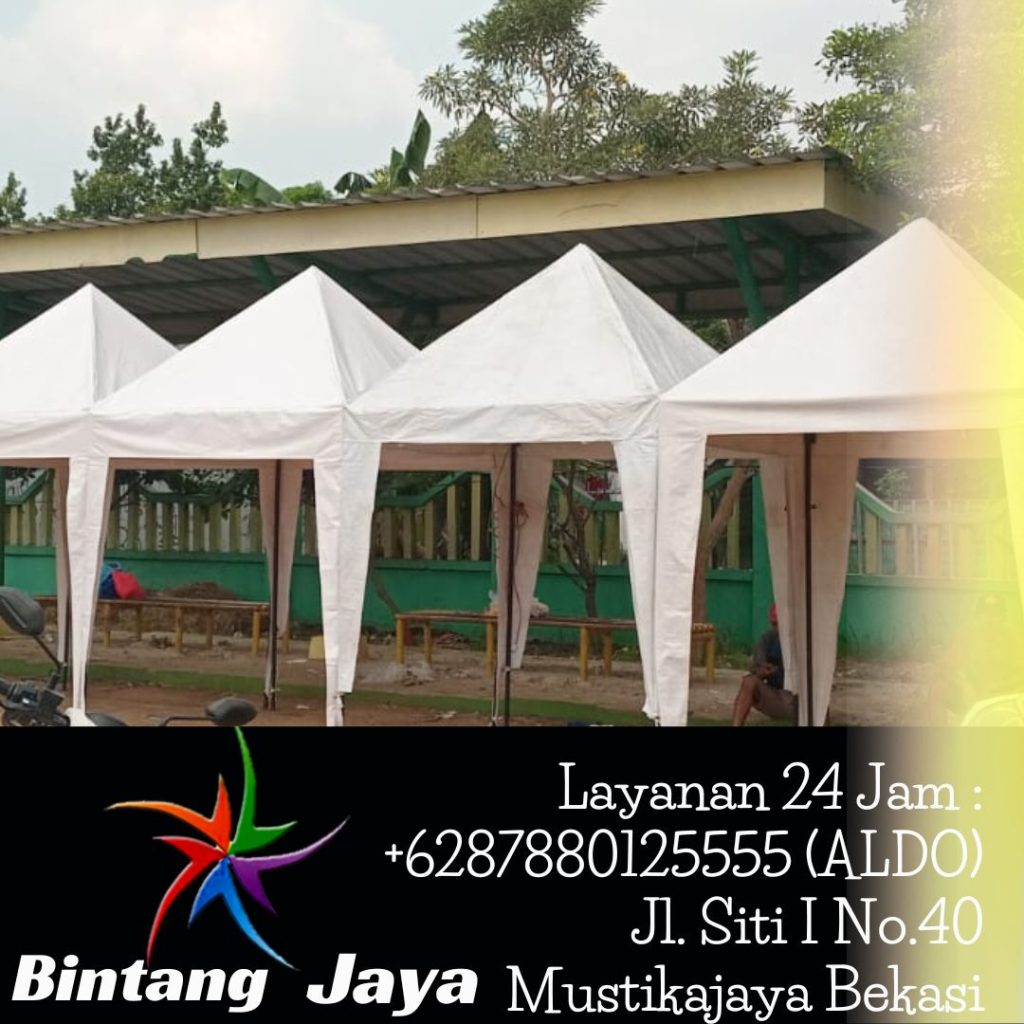 Sewa Tenda Type Bazzar Atap Lancip Putih Ukuran 2x2m Jakarta