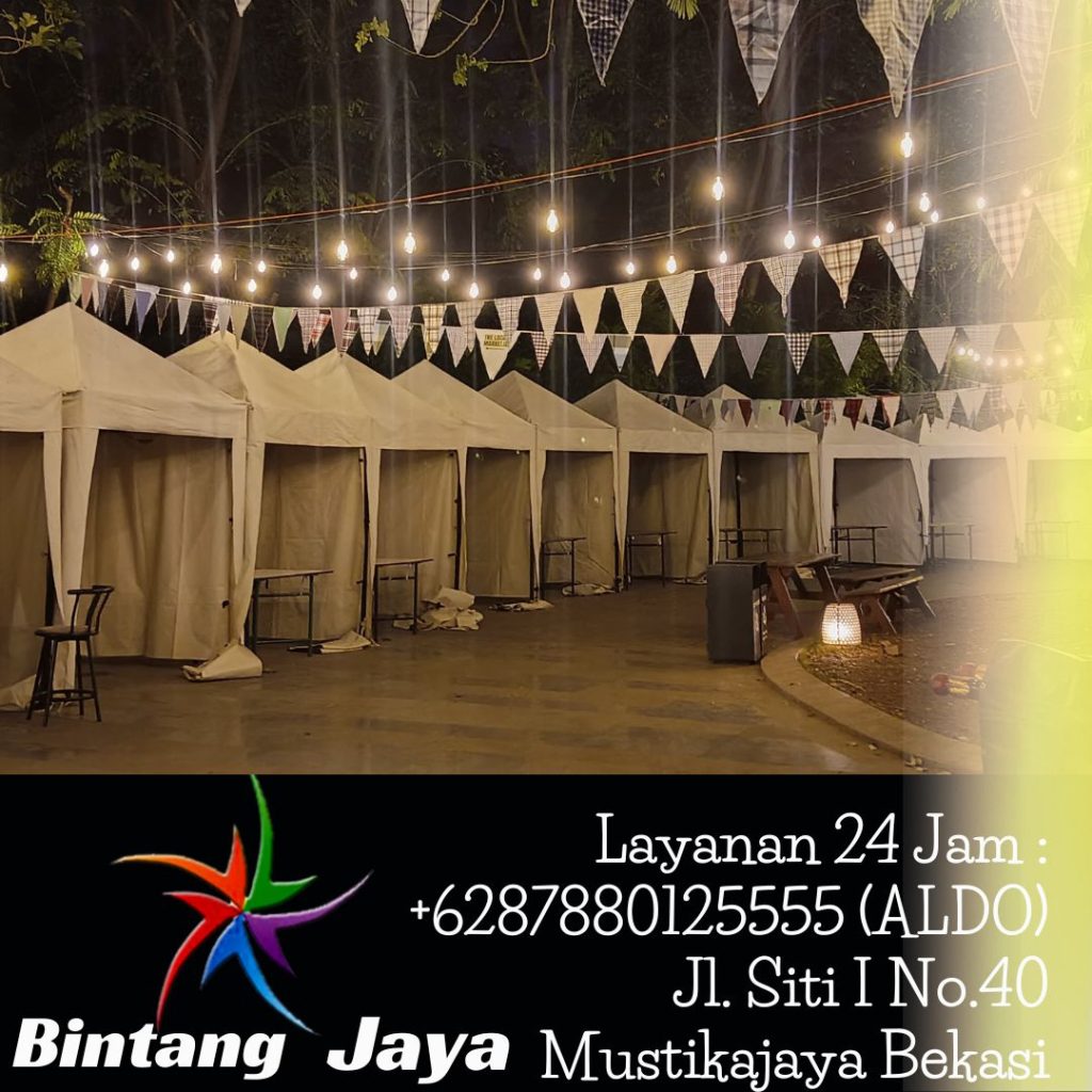 Sewa Tenda Type Bazzar Atap Lancip Putih Ukuran 2x2m Jakarta
