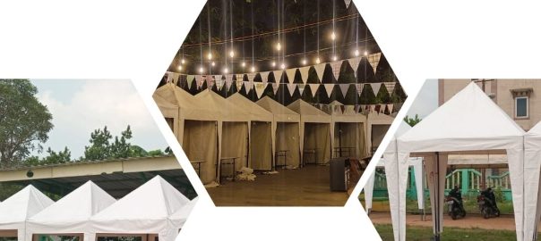 Sewa Tenda Type Bazzar Atap Lancip Putih Ukuran 2x2m Jakarta