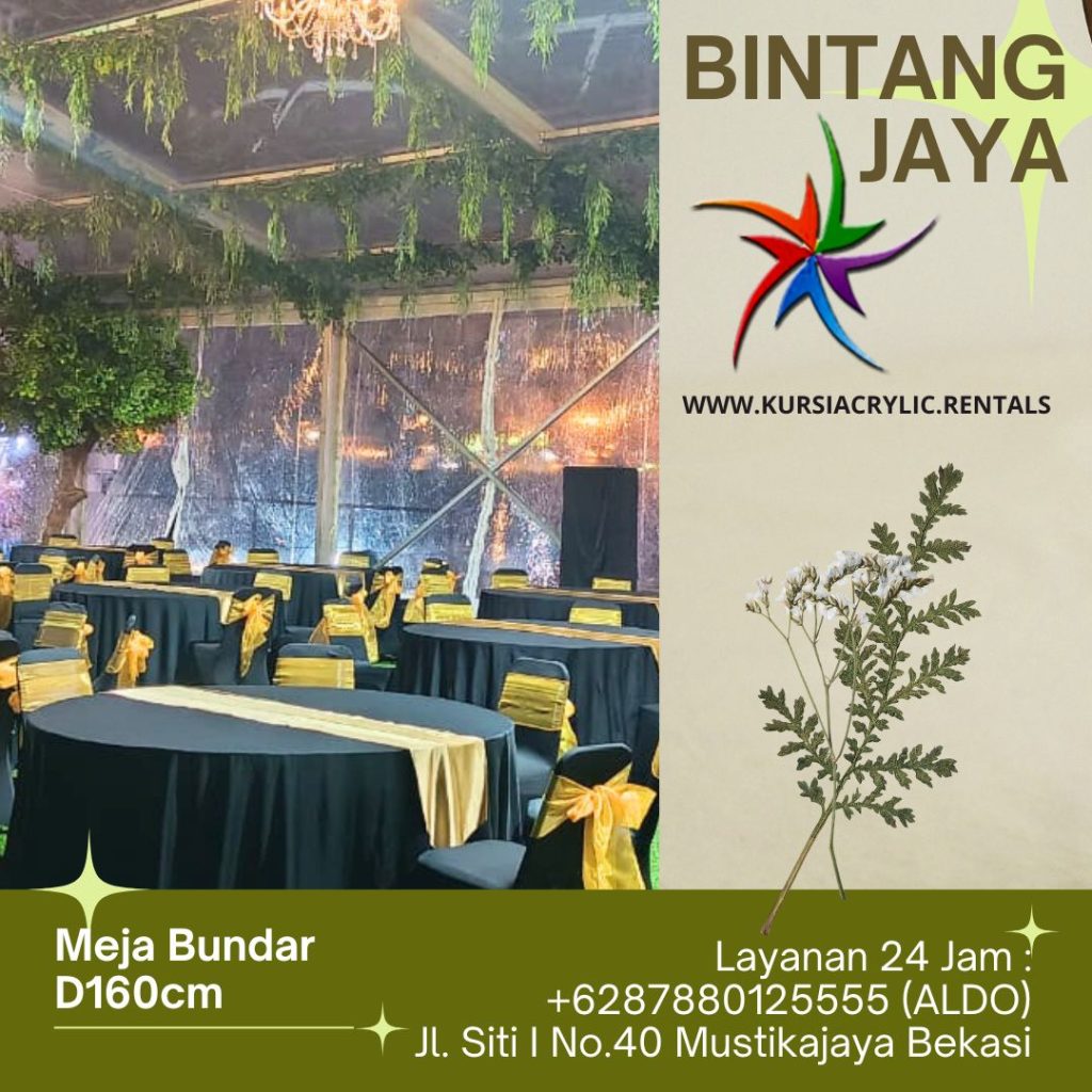 Rental Round Table Diameter 160cm Event HK Tower Jakarta