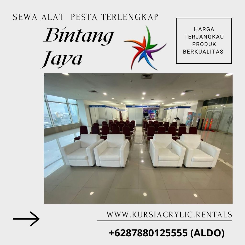 Sewa Kursi Type Sofa Minimalis Kotak Single Putih Jakarta