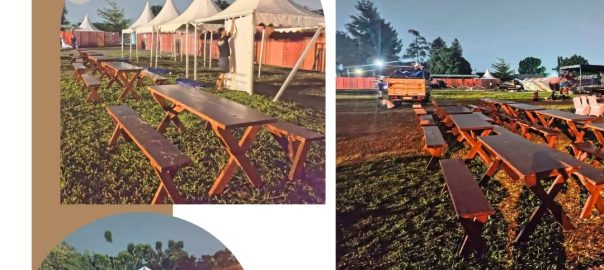 Sewa Meja Taman Outdoor Kayu Jati Terdekat Jakarta