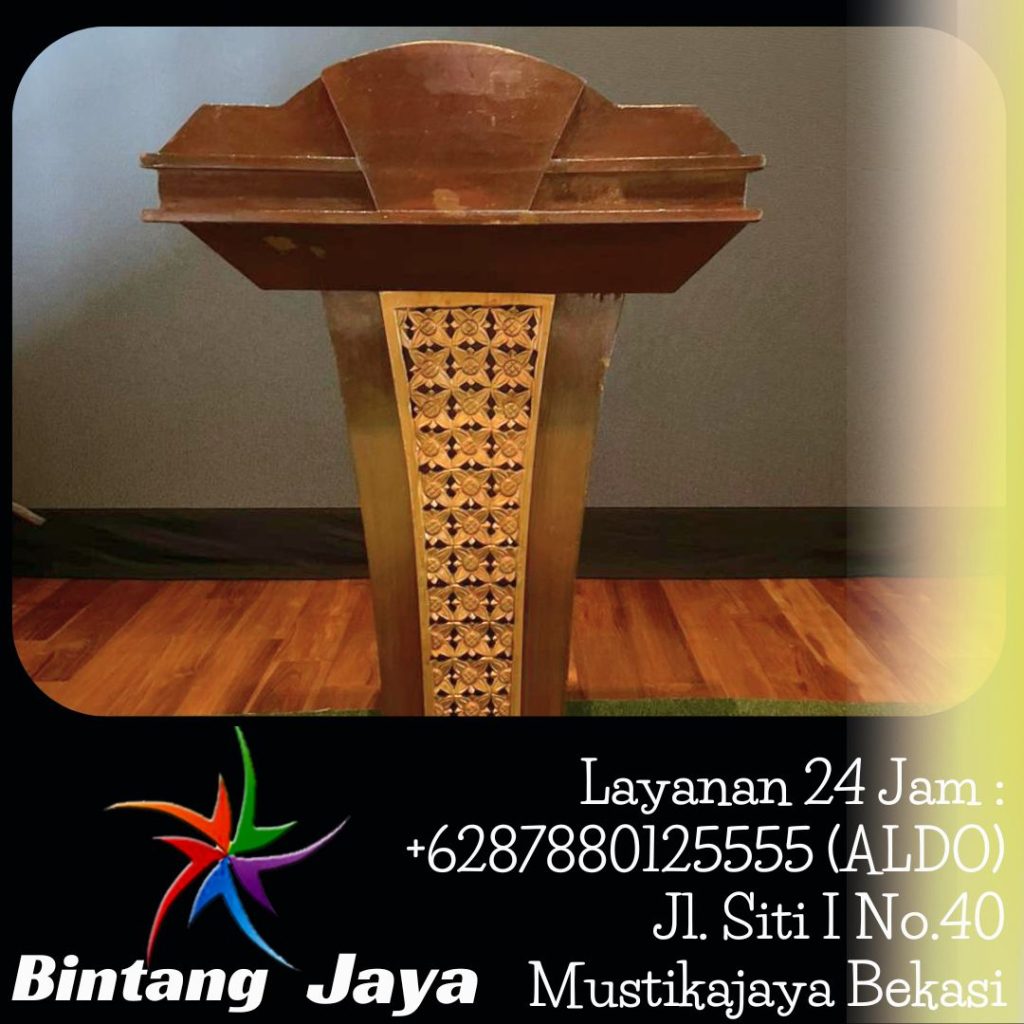 Sewa Podium Kayu Type VIP Jati Ukir Area Jakarta