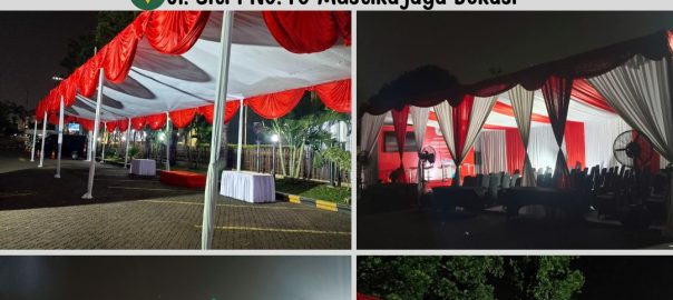 Jasa Sewa Kain Filamin Tirai Merah Putih Area Bandung