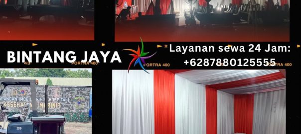 Menyewakan Tenda Merah Putih Dan Podium Cokelat Frame Stainless Jakarta