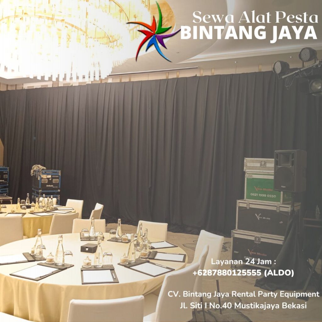 Sewa Black Curtain Bahan Lotto Hitam Kedap Cahaya Area Jakarta