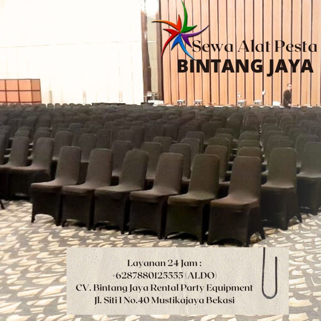 Sewa Kursi Cover Hitam Type Futura Stainless Event Hotel Sheraton Jakarta
