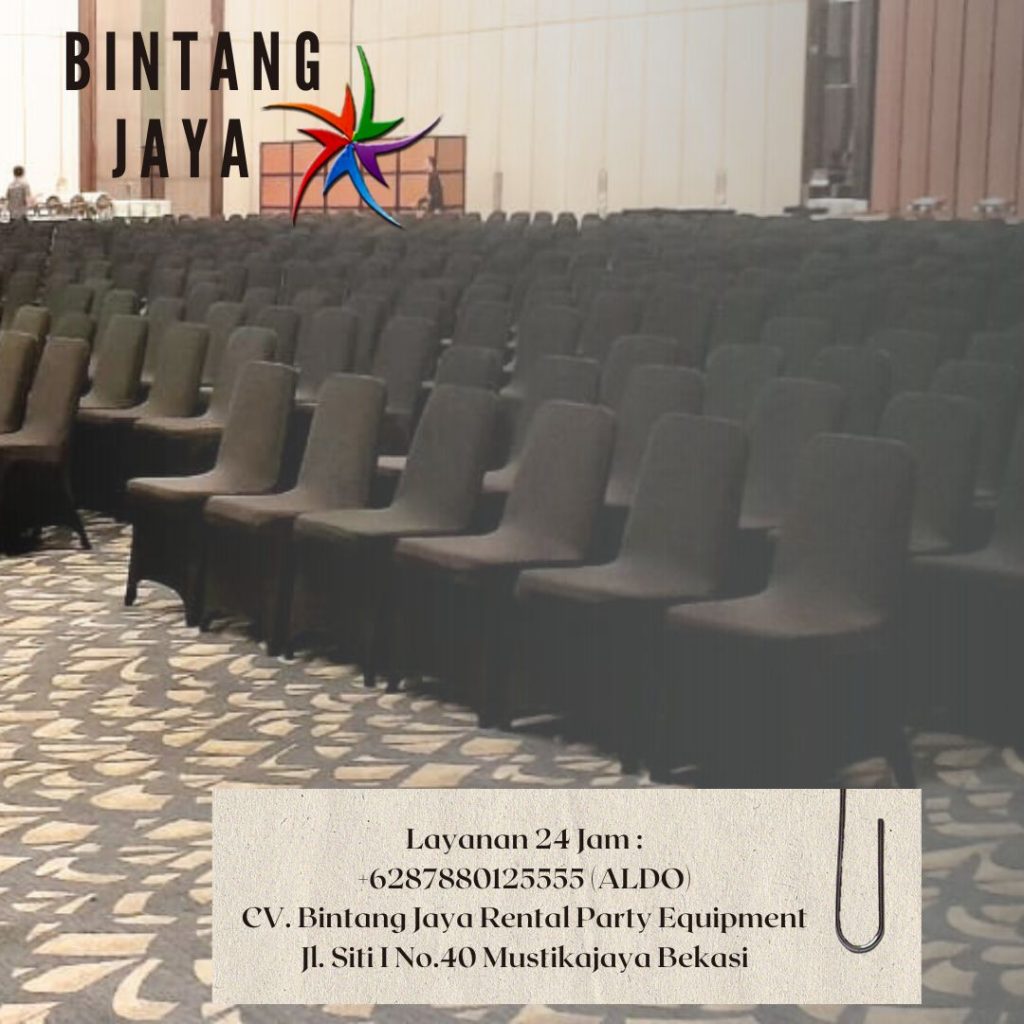 Sewa Kursi Cover Hitam Type Futura Stainless Event Hotel Sheraton Jakarta