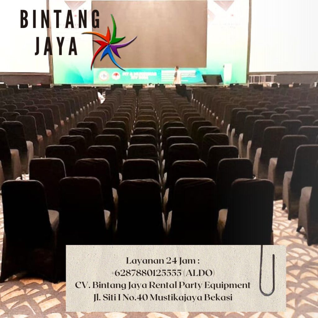 Sewa Kursi Cover Hitam Type Futura Stainless Event Hotel Sheraton Jakarta