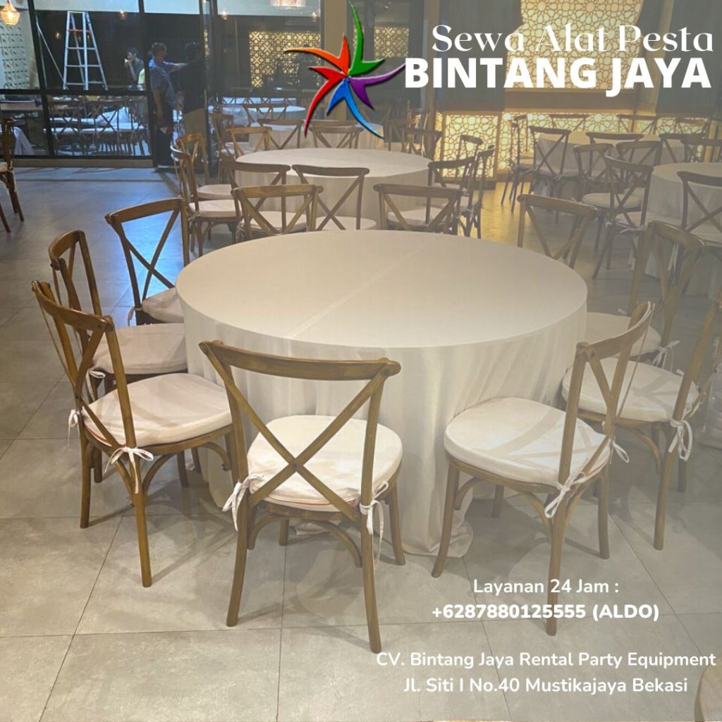 Sewa Kursi Cross Back Set Meja Taman Extra Area Jakarta