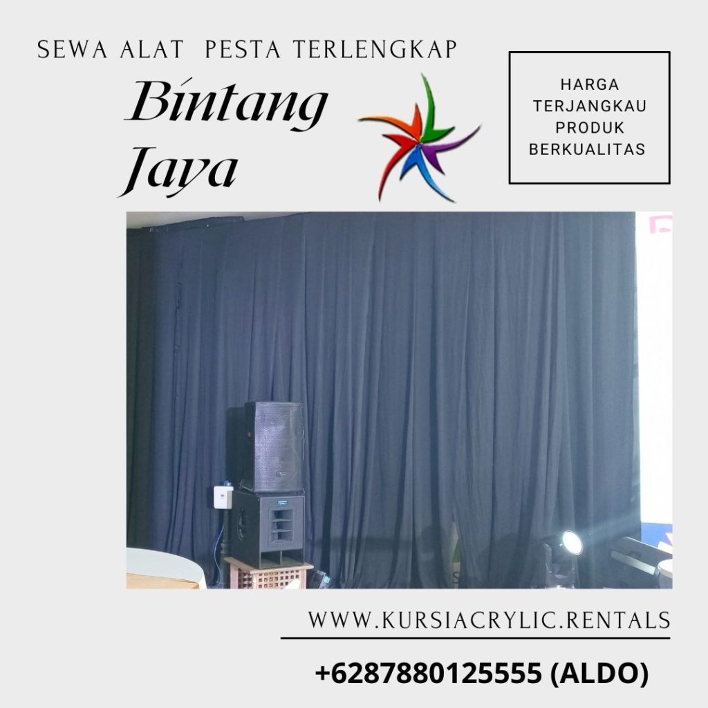 Sewa Tirai Dinding Lotto Hitam Area Terdekat Bogor