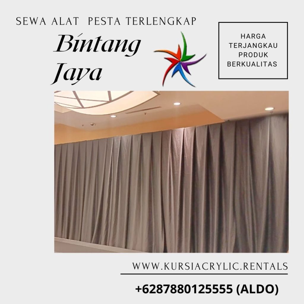 Sewa Tirai Dinding Lotto Hitam Area Terdekat Bogor