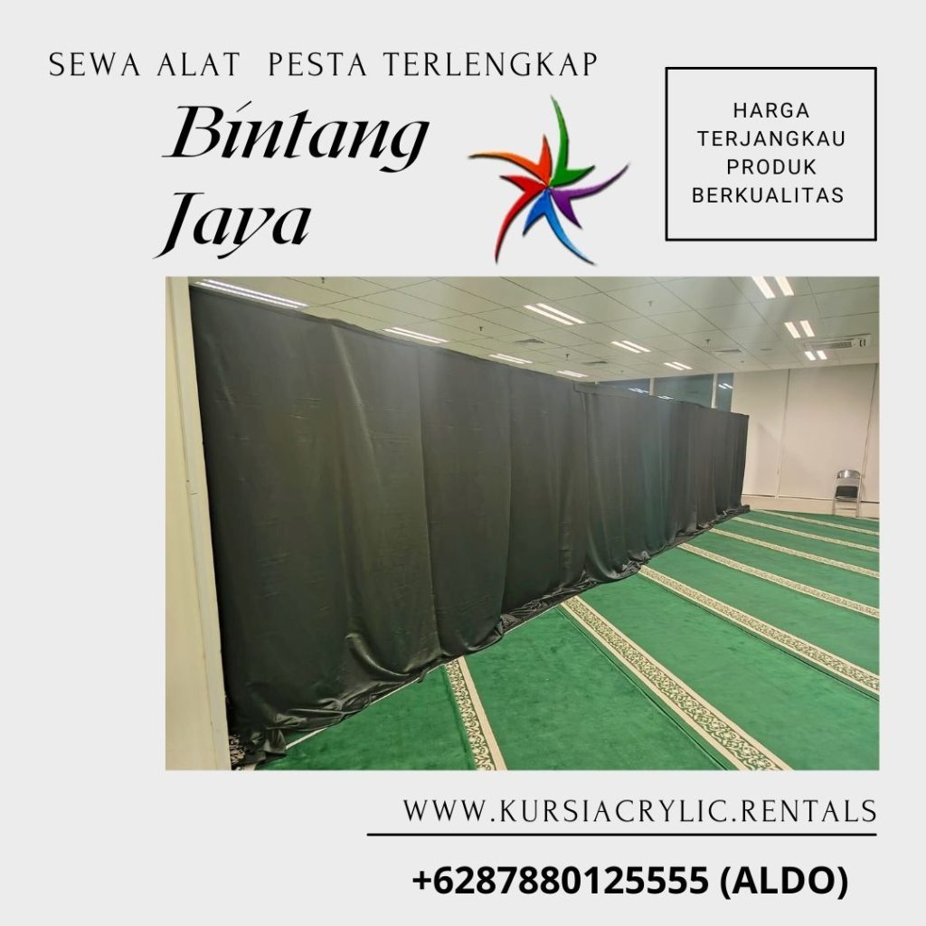 Sewa Tirai Dinding Lotto Hitam Area Terdekat Bogor