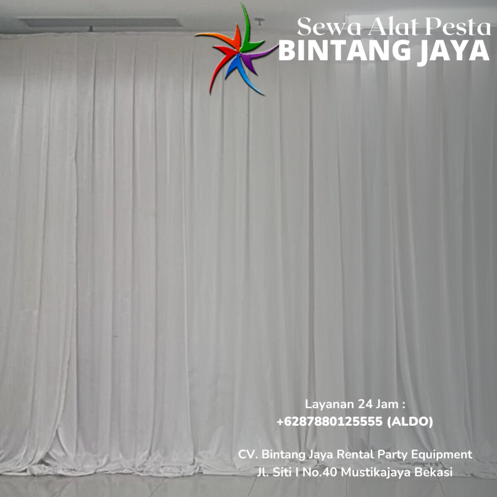 Jasa Sewa Kain Pilamin Tirai Putih Dan Meja Kursi Area Tangerang