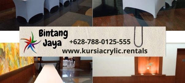 Jasa Sewa Meja Kotak Taplak Ketat Putih Area bogor