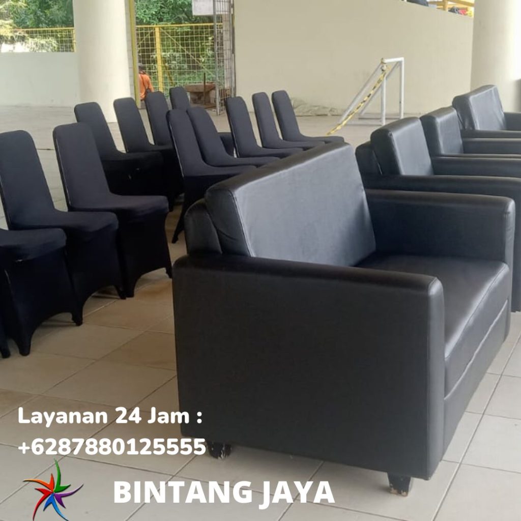 Sewa Sofa Hitam Single Kotak Minimalis Karawang Jabar