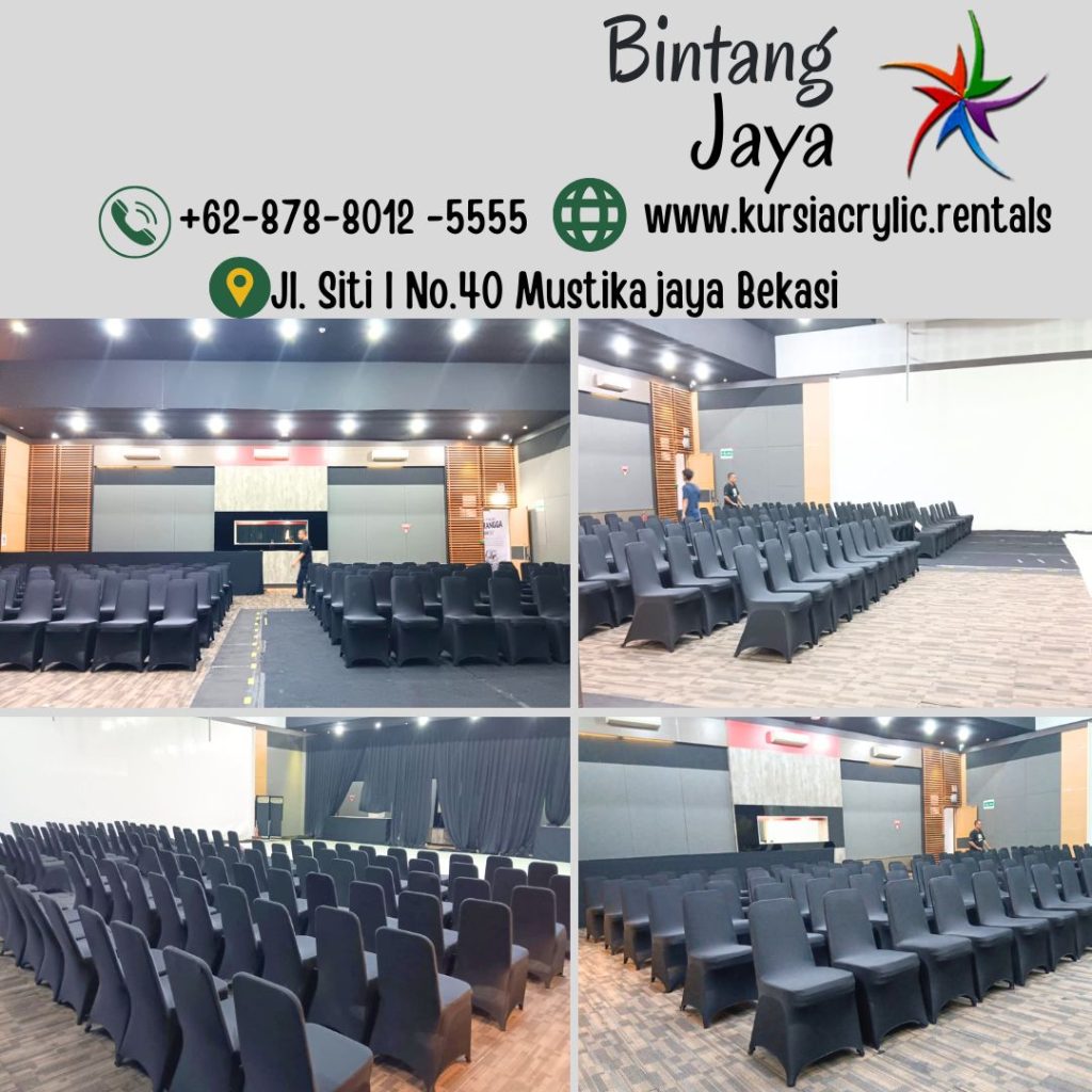 Sewa Kursi Stainless Standar Event Busa Tebal Cover Hitam Area Jakarta