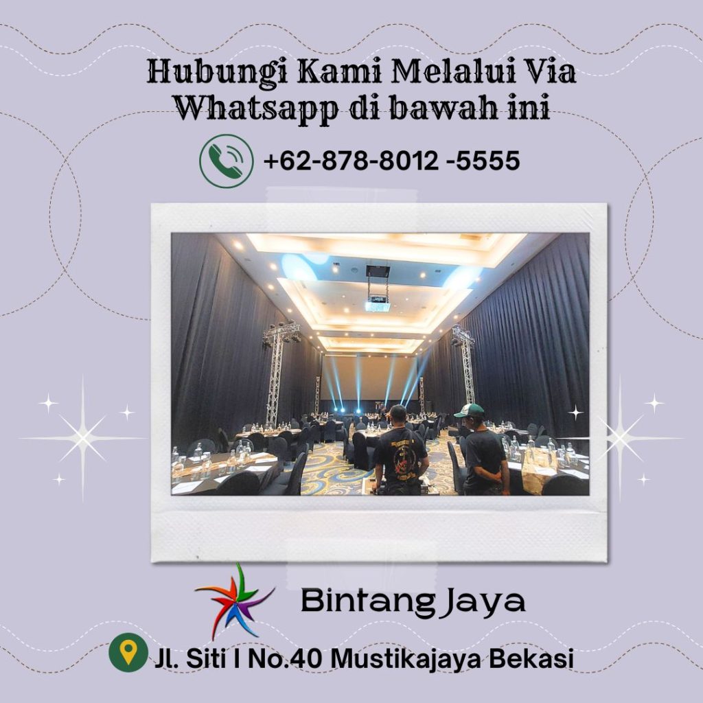 Sewa Tirai Hitam Panggung Rigging Bahan Lotto Tebal Bandung