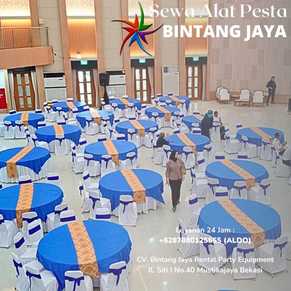 Solusi Sewa Meja Bundar Ribuan Unit Lengkap Cover Area Bogor