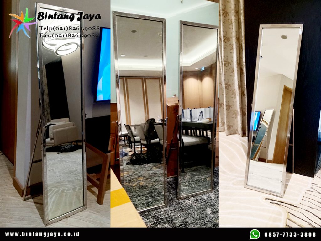 Sewa Kaca Rias Persegi Frame Stainless Full Body Area Bogor